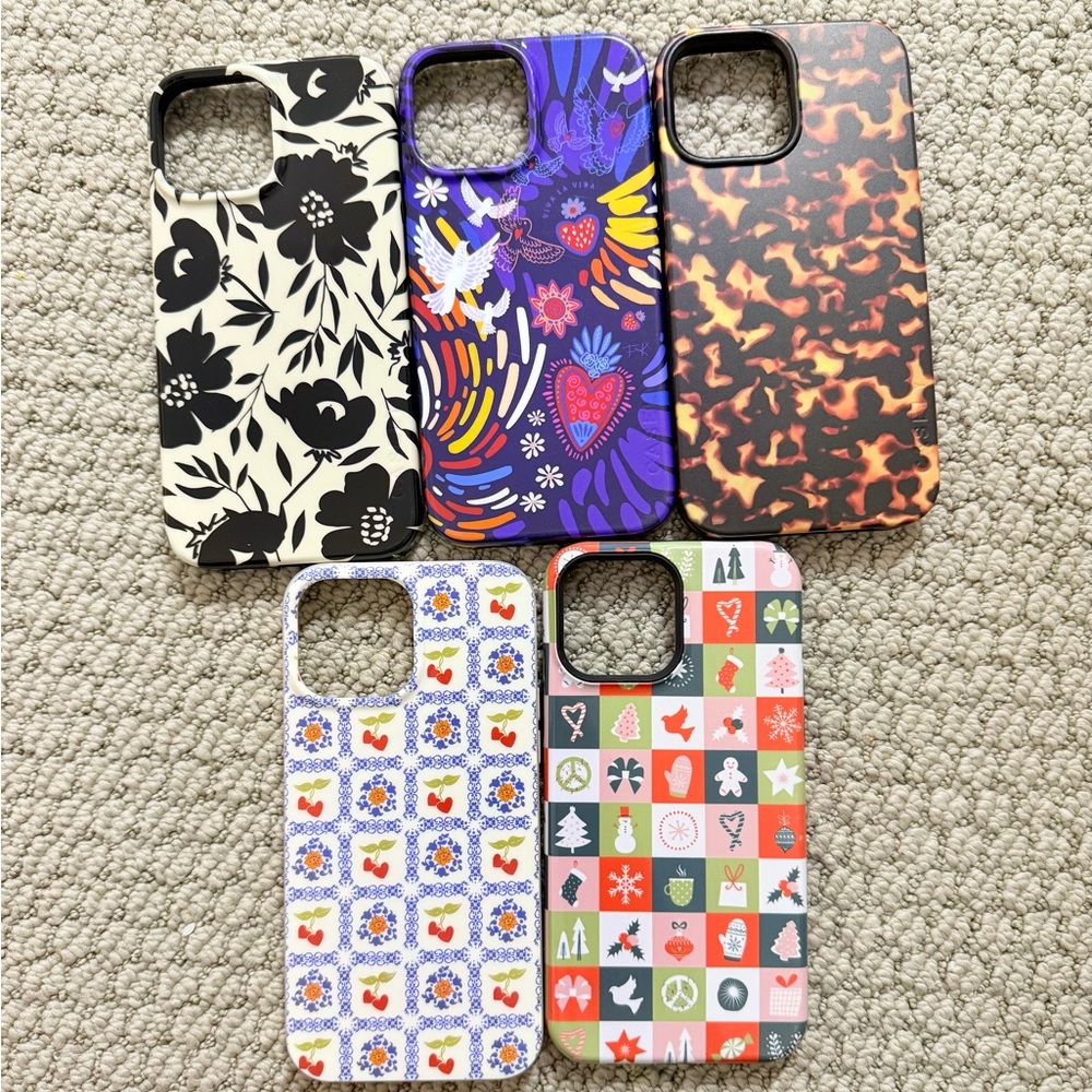 Vibrant Patterned Phone Case Set IPhone 15 Pro